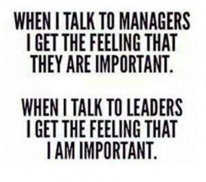 talk to leaders vs managers